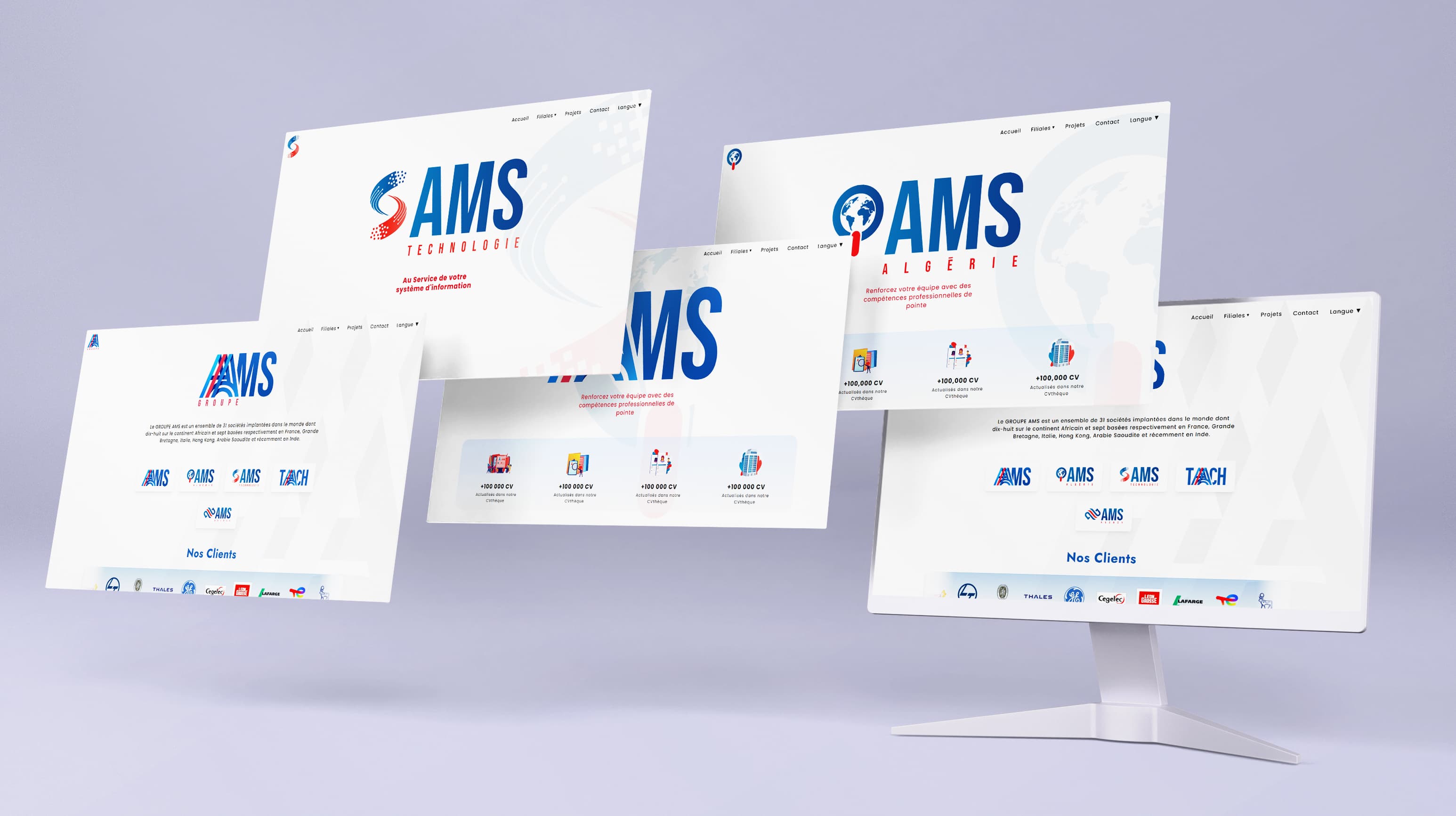 Conception du site web Ams Groupe — 1